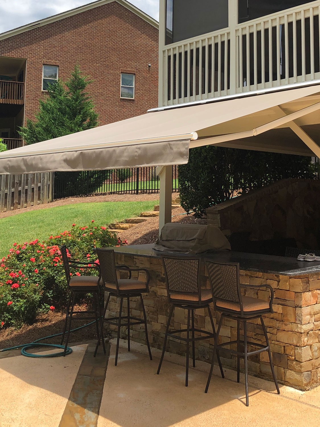 Patio Awning Over Outdoor KitchenHome