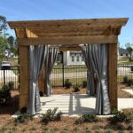 Tab-top cabana curtains in Tempotest® fabric, color: “Lead”