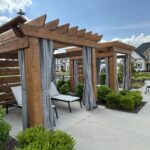 Tab-top cabana curtains in Tempotest® fabric, color: “Lead”