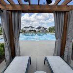 Tab-top cabana curtains in Tempotest® fabric, color: “Lead”