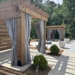 Tab-top cabana curtains in Tempotest® fabric, color: “Lead”